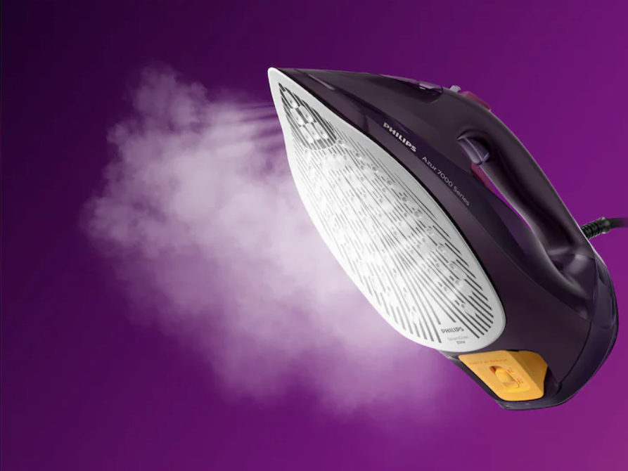 Fier de calcat Philips Azur DST7061/30, 3000W, talpa SteamGlide Elite, oprire automata, Violet