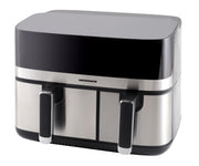 Friteuză Dublă cu Aer Cald Heinner HAF-H9DB17BKS, 8.6L, 1700W, Display Touch, Sync&Match