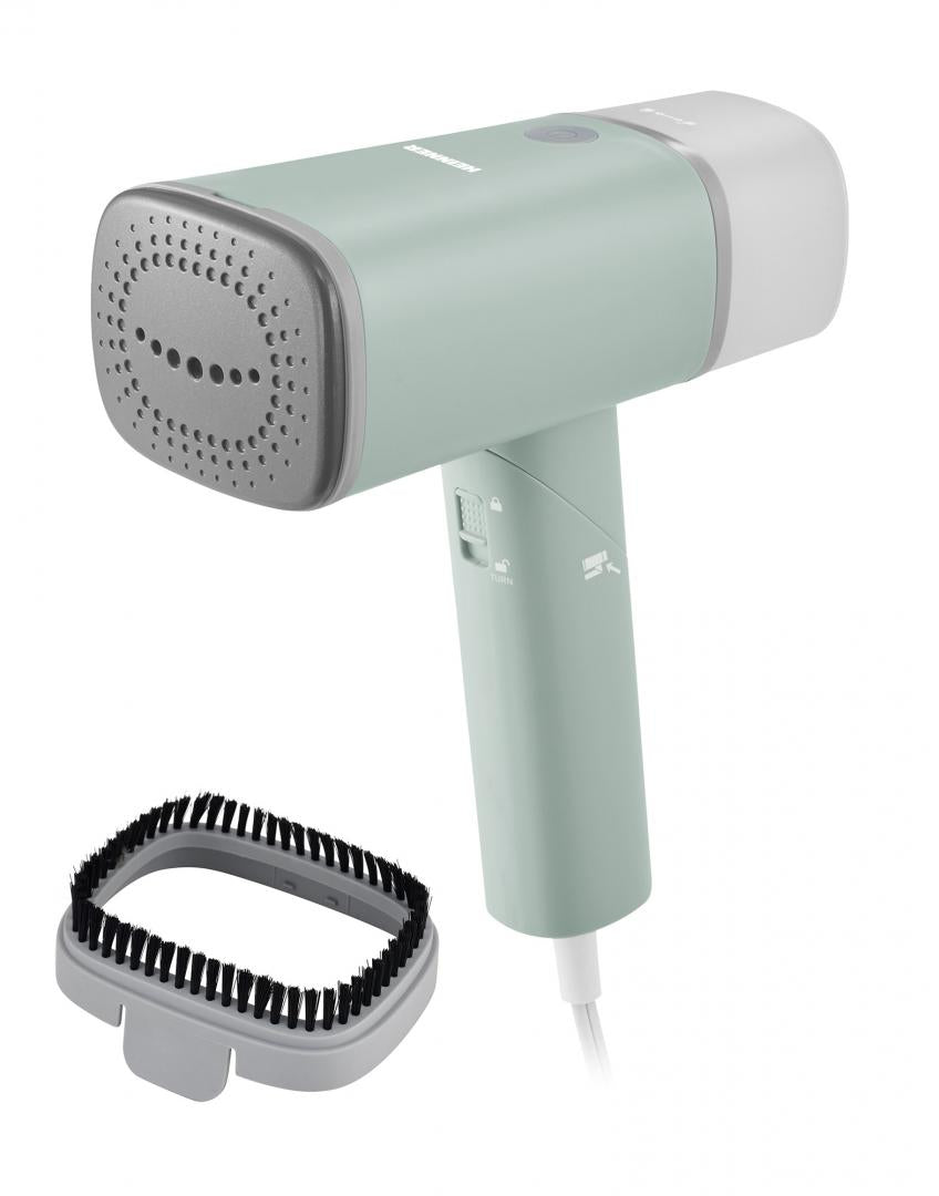 Aparat de calcat vertical Heinner Venus HGS-1500GR, 1500W, talpa ceramica, perie inclusa, Verde