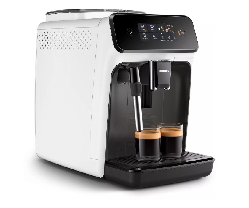 Espressor Automat Philips EP1223/00, 15 Bar, Cafea Boabe, Spumare Clasică, 1200 Series, Alb