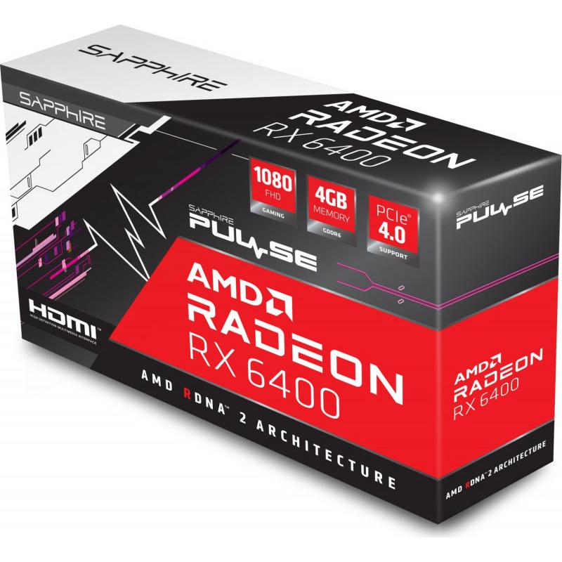 AMD Sapphire Radeon RX 6400 PULSE 4GB GDDR6