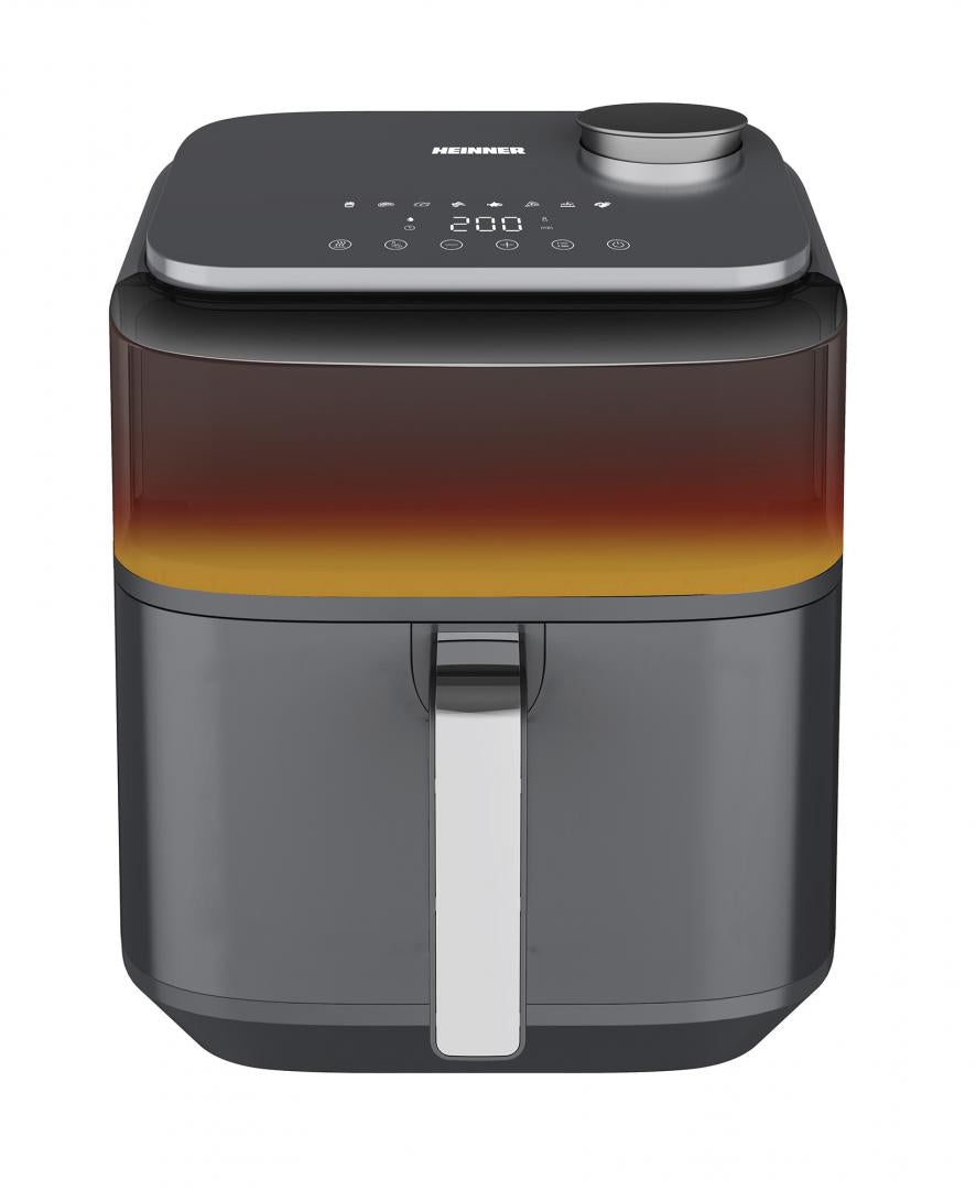 Friteuză cu Aer Cald Heinner HAF-H7DLST1800, 6.7L, 1800W, Incalzire Sus-Jos, Display Touch, Gri Antracit