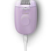 Epilator Philips Seria 4000 BRE257/00, 2 setari de viteza, cap de epilare lavabil, 4 accesorii, Lila