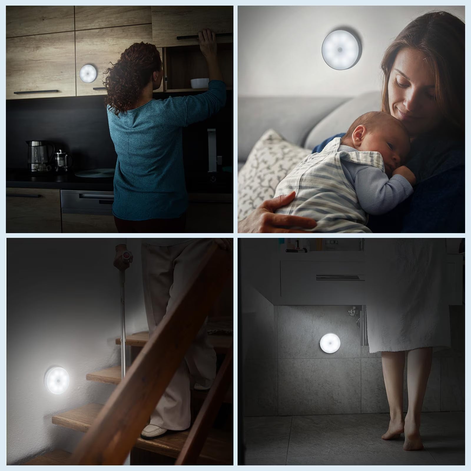 Lampa LED cu senzor, 2 temperaturi de culoare, reincarcabil