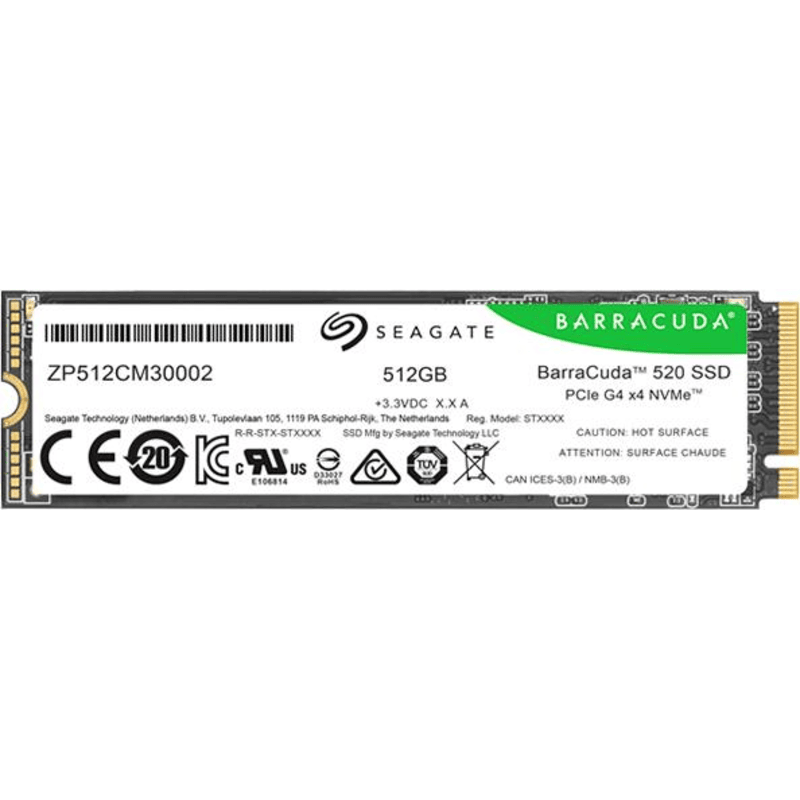 SEAGATE BarraCuda 520 512GB M.2 2280-S2 PCIe Gen4 x4 NVMe 1.4