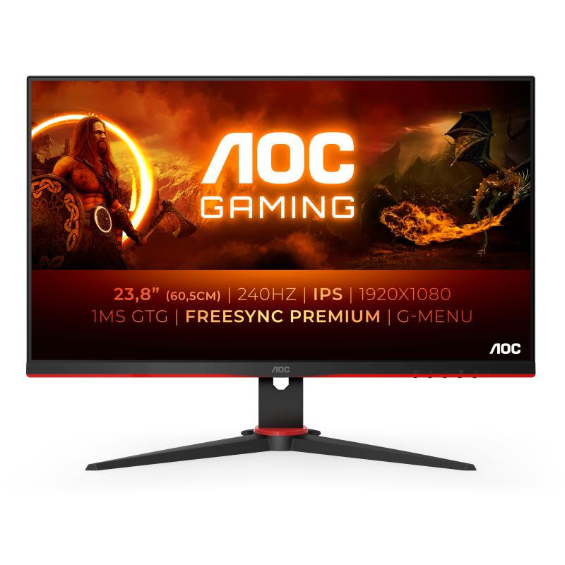 Monitor AOC 23.8" 24G2ZE/BK, Full HD, IPS, 240Hz, Negru