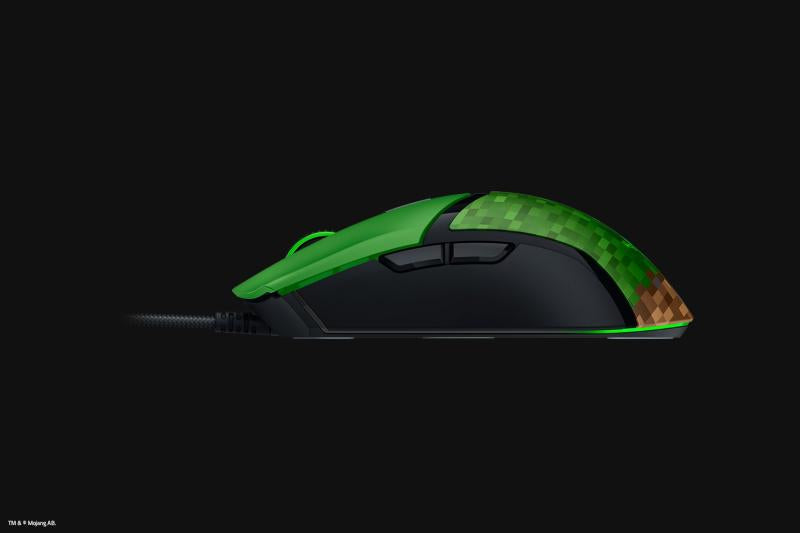 Mouse cu fir gaming Razer Cobra Razer Minecraft Edition, rezolutie 8500 DPI, 6 butoane programabile, iluminare RGB, negru