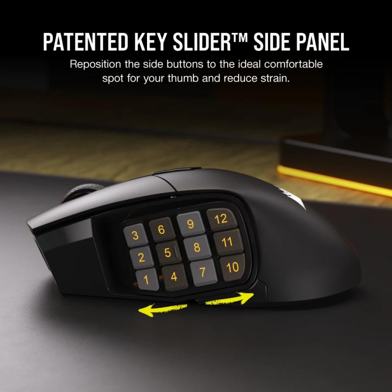 Mouse gaming Corsair Scimitar Elite wireless/bluetooth, acumulator, 26000 DPI, RGB