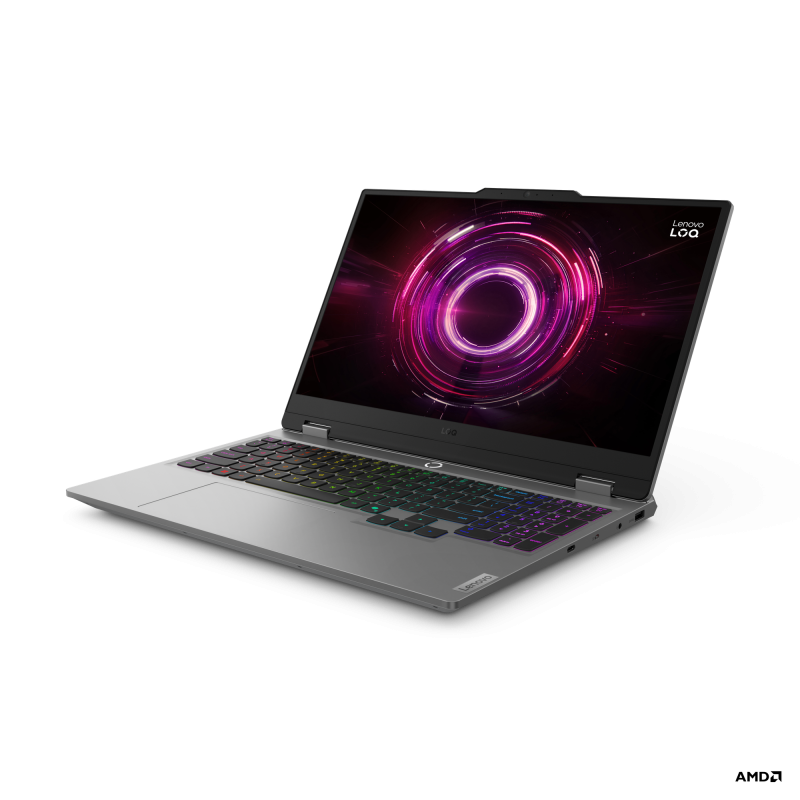 Laptop Lenovo Gaming LOQ 15AHP10, 15.6" FHD (1920x1080) IPS 300nits Anti-glare, 144 Hz, AMD Ryzen™ 7 250, NVIDIA GeForce RTX 5060 8GB GDDR7, 16 GB RAM, 1 TB SSD, Free DOS, Luna Grey