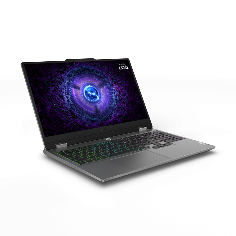 Laptop Lenovo Gaming LOQ 15IAX9, 15.6" FHD (1920x1080) IPS 300 nits, 144 Hz, Intel Core i5-12450HX, NVIDIA GeForce RTX 3050 6GB GDDR6, 24 GB RAM, 1TB SSD, Luna Grey