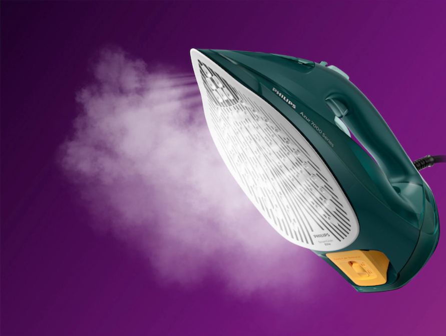 Fier de calcat Philips Azur DST7050/70, 2800W, talpa SteamGlide Elite, oprire automata, Verde
