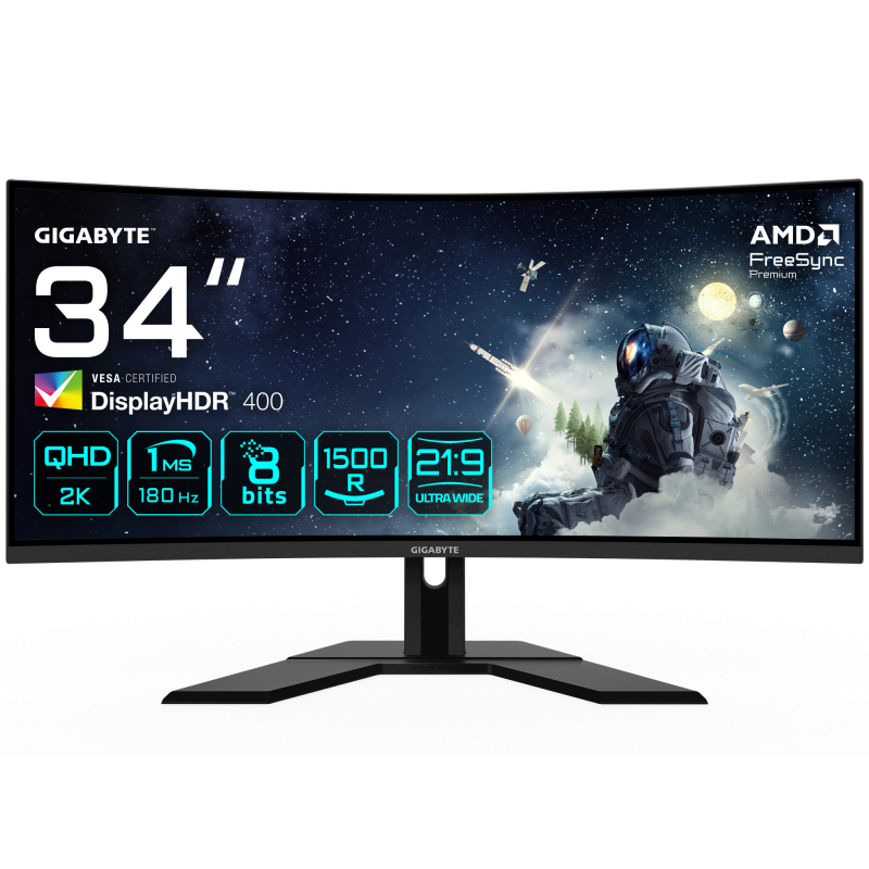Monitor Gigabyte G34WQCP 34", UHD, VA, 180Hz, Negru