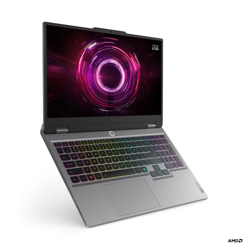 Laptop Lenovo Gaming LOQ 15AHP10, 15.6" FHD (1920x1080) IPS 300nits Anti-glare, 144 Hz, AMD Ryzen™ 7 250, NVIDIA GeForce RTX 5060 8GB GDDR7, 16 GB RAM, 1 TB SSD, Free DOS, Luna Grey