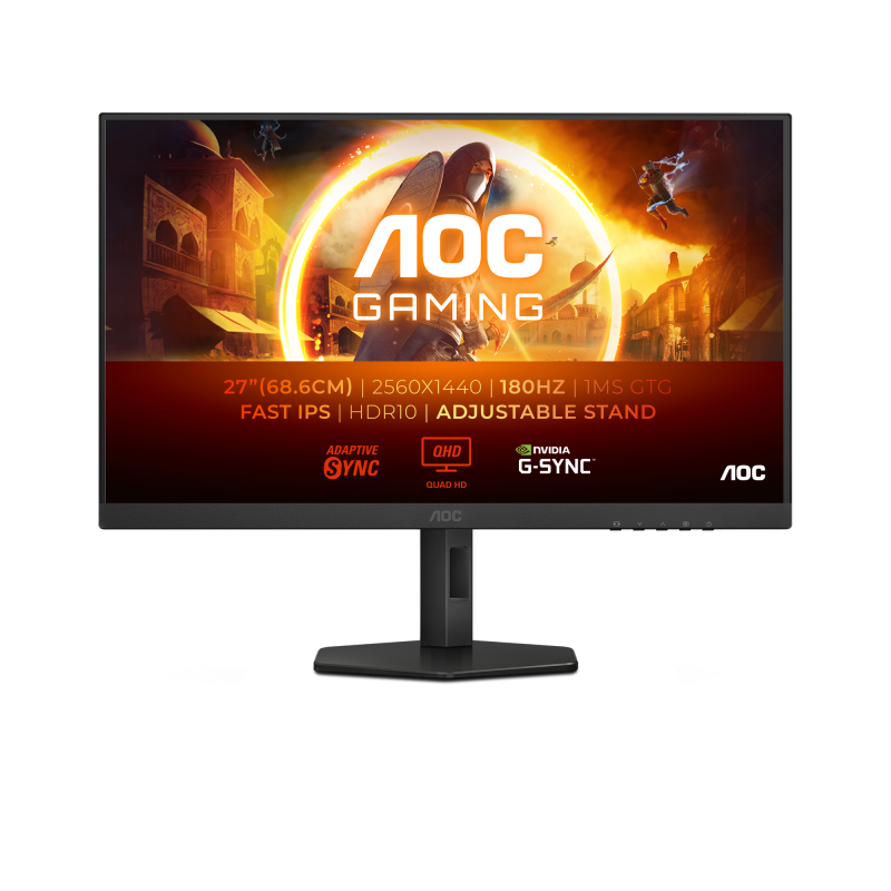 Monitor AOC Q27G4XF 27", QHD, IPS, 180Hz, Negru