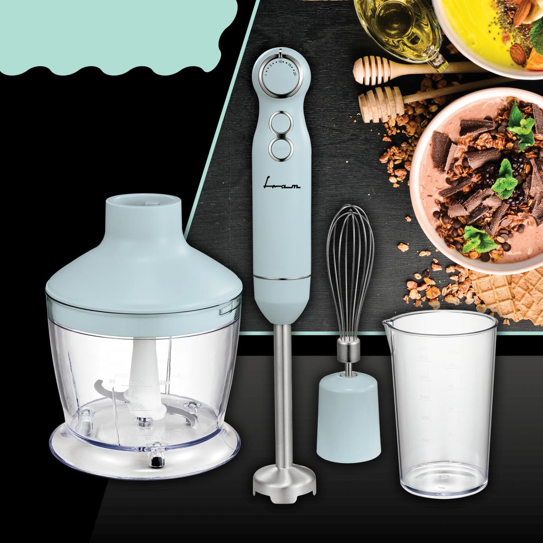 Blender de mana Fram FHBL-RAC1200BL, 1200W, Albastru