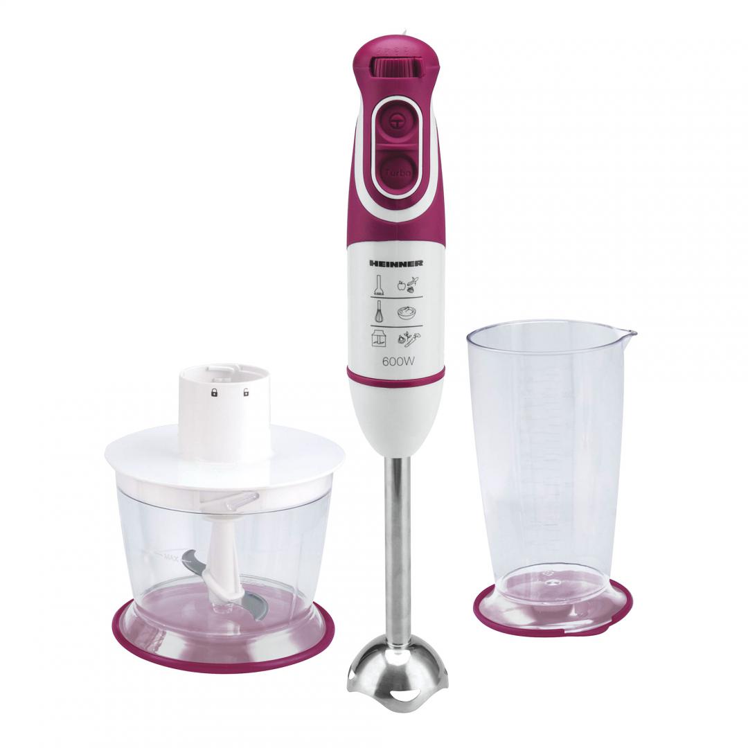 Blender de mana Heinner Charm HB-600BG, 600W, Visiniu