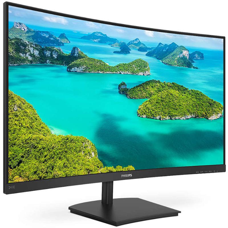 Monitor Philips 23.6" 241E1SC/00, Full HD, VA, 75Hz, Negru