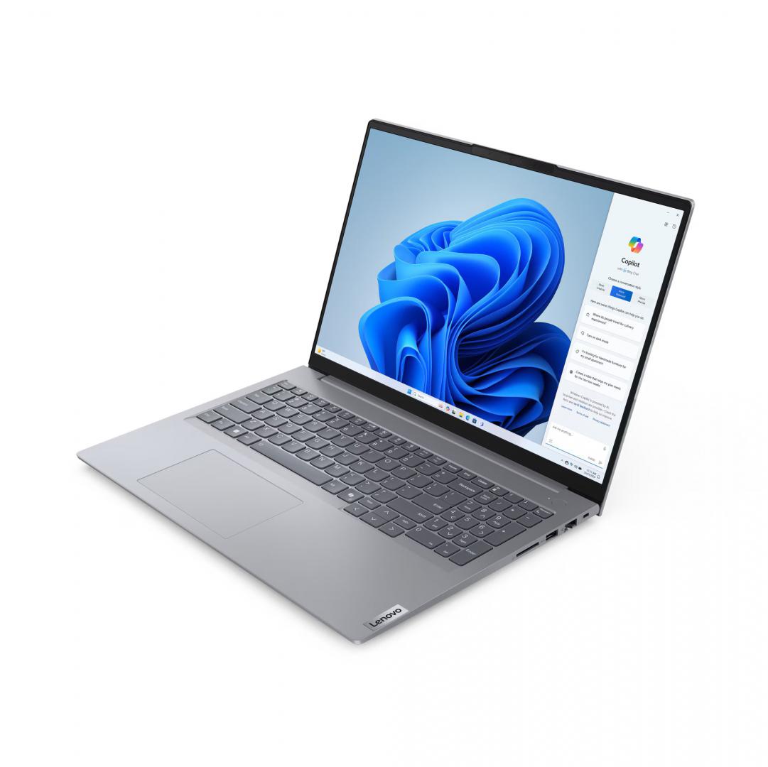 Laptop Lenovo ThinkBook 16 G7 IML, 16" WUXGA (1920x1200) IPS 300nits, Intel Core Ultra 7 155H, Intel Arc Graphics, 16 GB RAM, 512 GB SSD, Windows 11 Pro, Arctic Grey