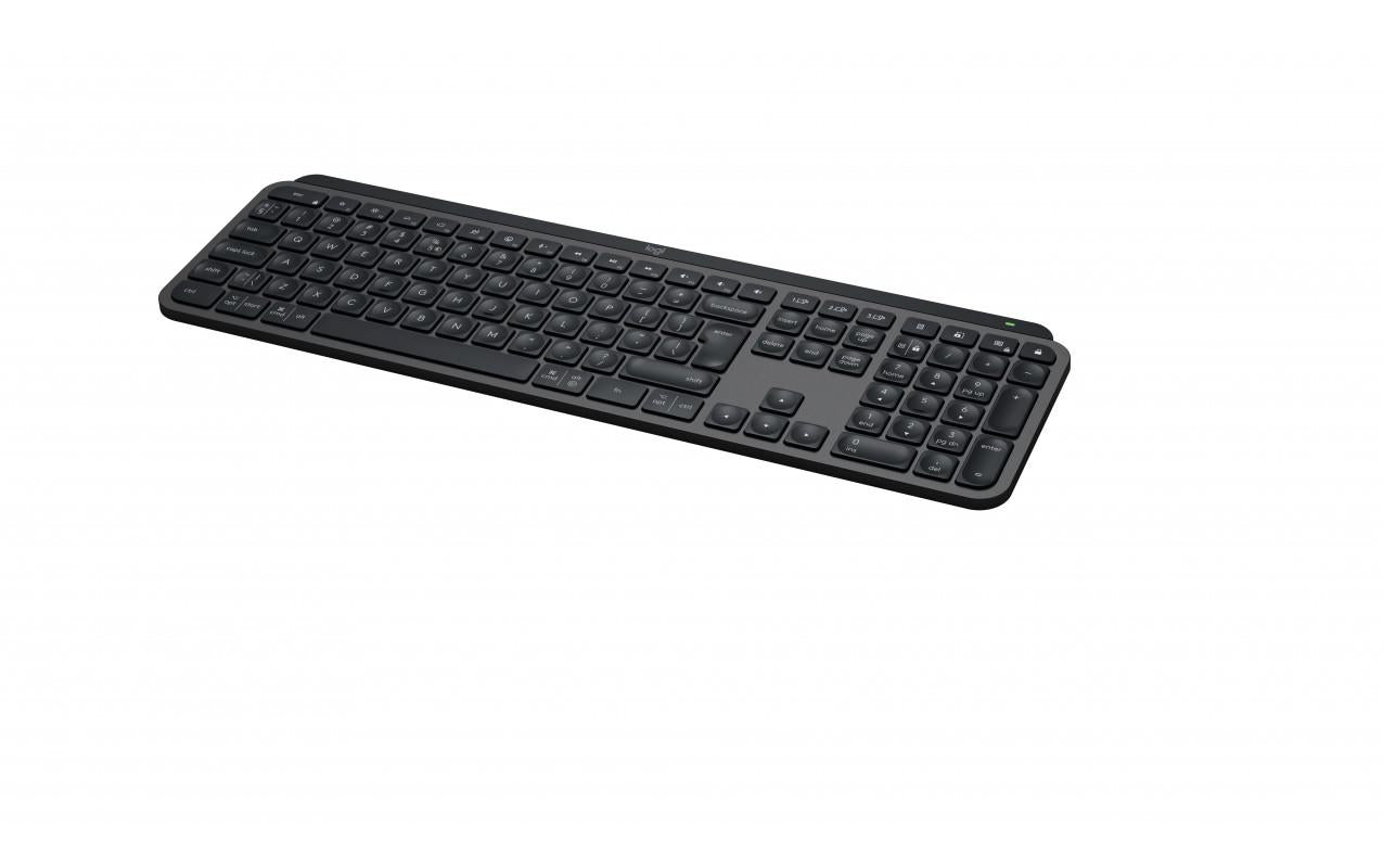 Tastatura wireless Logitech MX Keys S, Iluminare, 2.4GHz&Bluetooth, USB-C, US INTL layout, Graphite