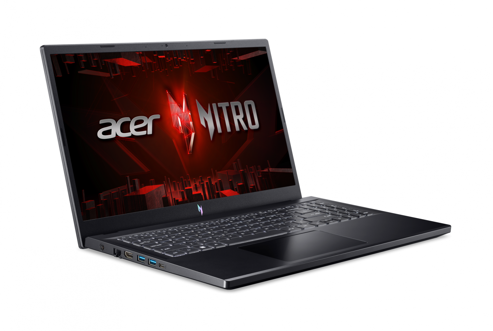 Laptop Acer Gaming Nitro V15 ANV15-51, 15.6" IPS display, Full HD 1920 x 1080, 144 Hz, Intel Core i5-13420H, NVIDIA Geforce RTX 2050 4GB GDDR6, 16 GB RAM, 512 GB SSD, No OS, Obsidian Black