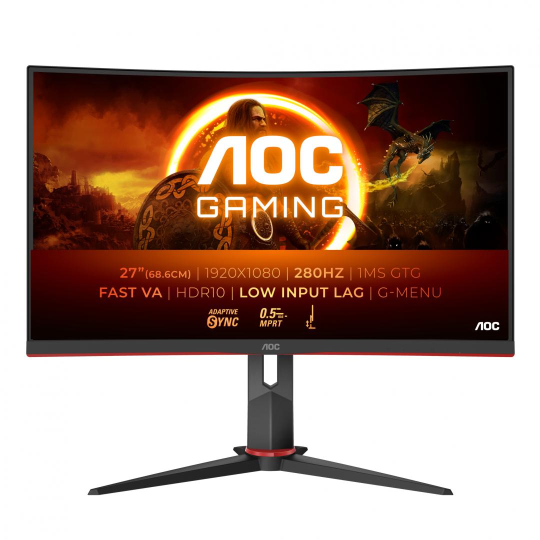 Monitor AOC C27G2Z3/BK 27", Full HD, VA, 280Hz, Negru