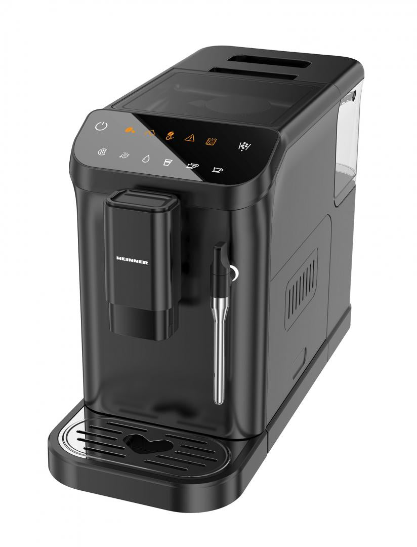 Espressor Automat Heinner Buongiorno HEMA-D20DBK, 20 Bar, Cafea Boabe, Filtru Inox, Negru