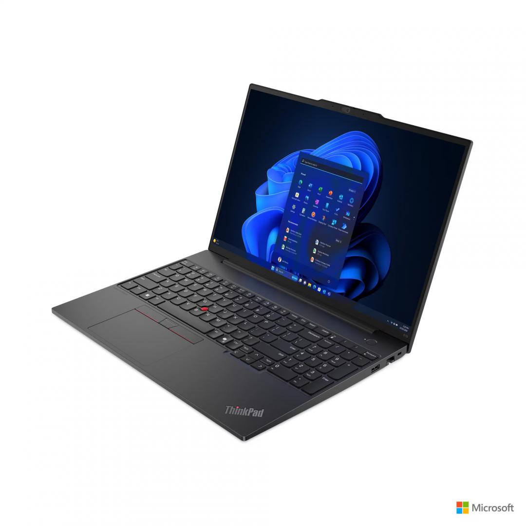 Laptop Lenovo ThinkPad E16 Gen 2, Intel Core Ultra 7 155H, 16" WUXGA, 32GB DDR5, 1TB SSD, Intel Arc Graphics, Negru, fără OS
