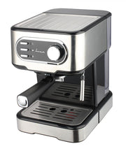Espressor Manual FRAM FEM-850BKSS, 15 Bar, Cafea Măcinată, Filtru Inox Dublu, 1.5L, Carcasă Inox