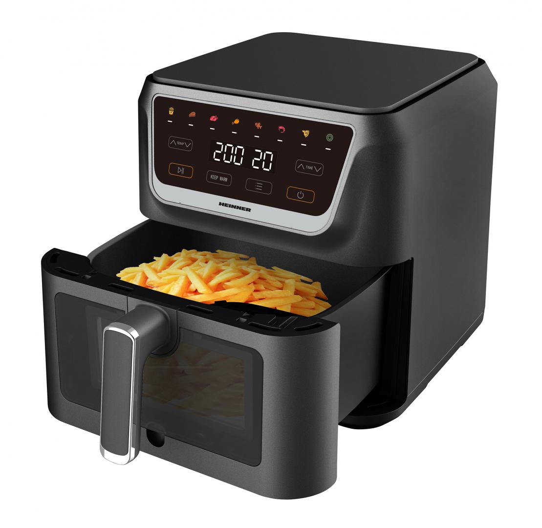 Friteuză cu Aer Cald Heinner CrispPro Chef HAF-H8BK1700, 8L, 1700W, Gătire Sănătoasă