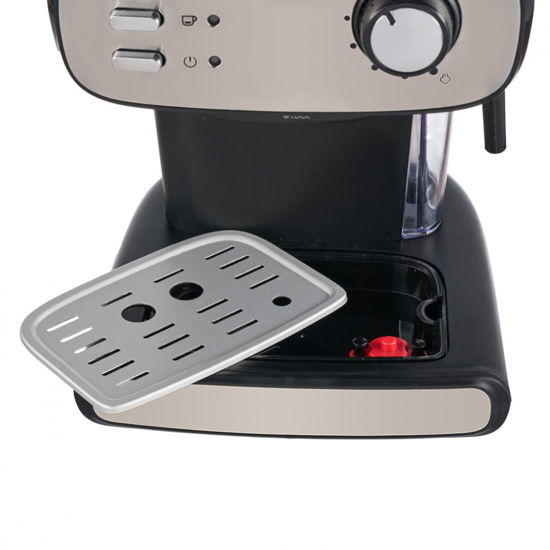 Espressor Manual Heinner HEM-1100BKX, 15 Bar, 1.2L, Cafea Măcinată, Filtru Dublu, Inox, 850W