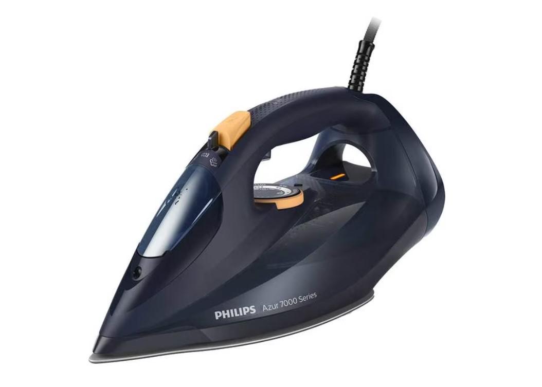 Fier de calcat PHILIPS Seria 7000 DST7060/20, 3000W, talpa SteamGlide Elite, Bleumarin-Galben