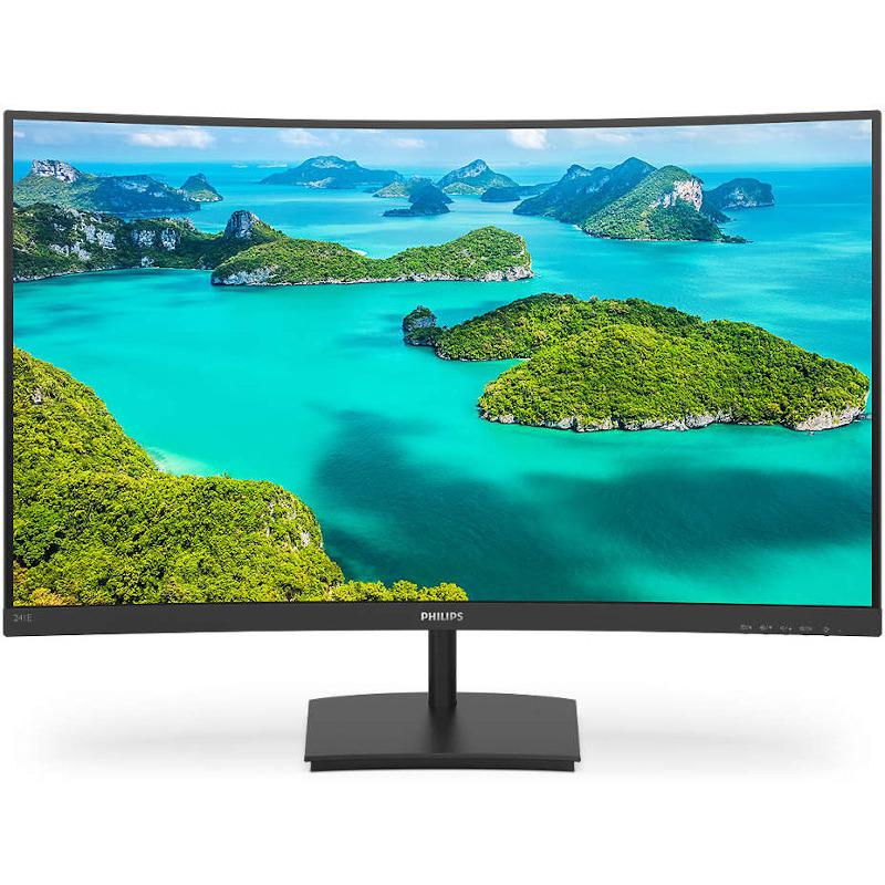 Monitor Philips 23.6" 241E1SC/00, Full HD, VA, 75Hz, Negru