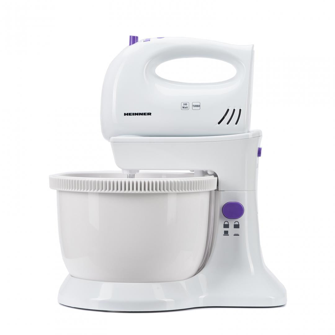 Mixer cu bol Heinner Charm HMB-350UV, 300W, Alb