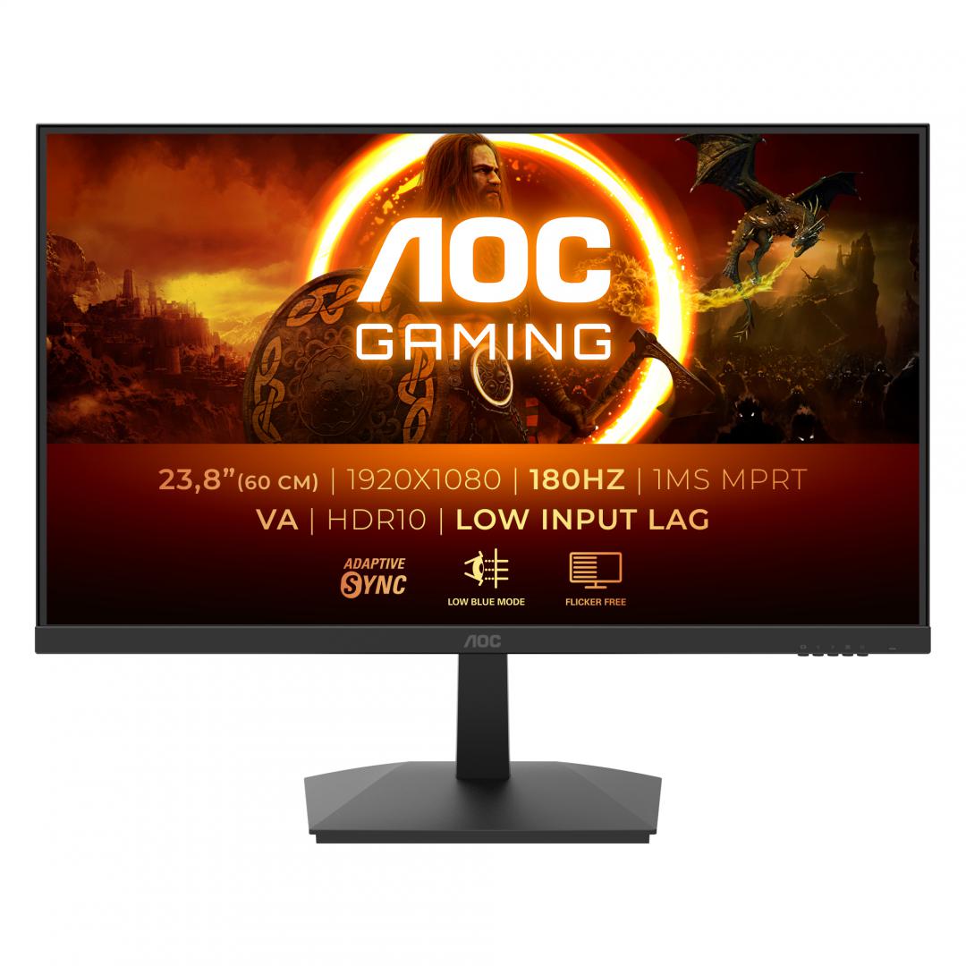 Monitor AOC 24G15N2 23.8", Full HD, VA, 180Hz, Negru