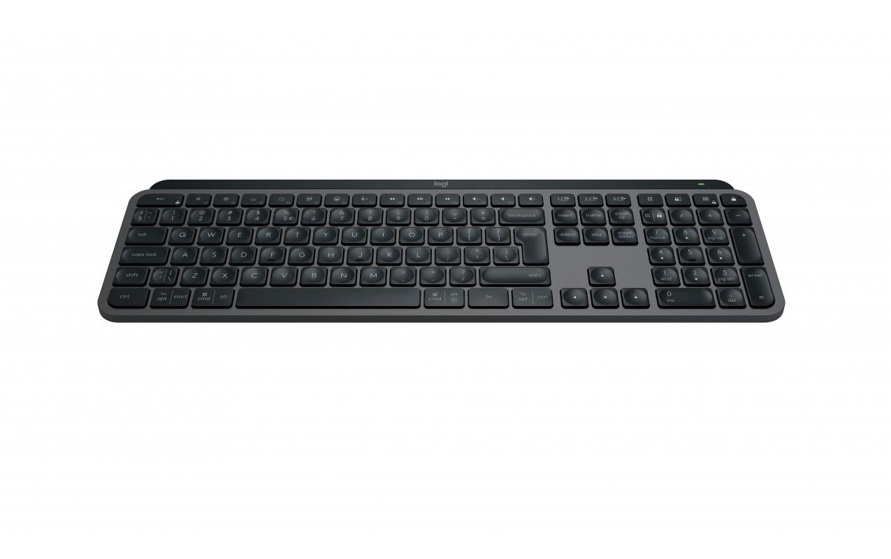Tastatura wireless Logitech MX Keys S, Iluminare, 2.4GHz&Bluetooth, USB-C, US INTL layout, Graphite