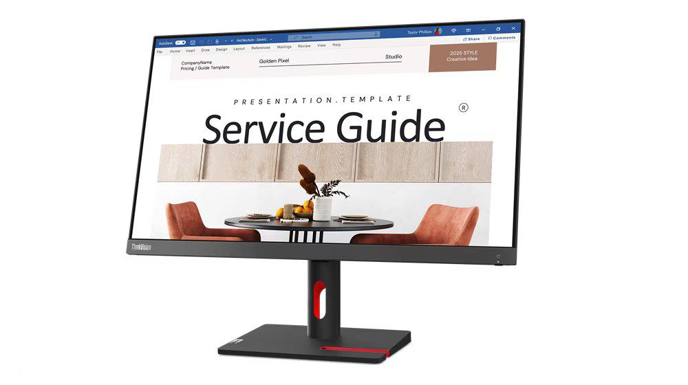 Monitor Lenovo ThinkVision S24i-30 23.8", Full HD, IPS, 100Hz, Negru