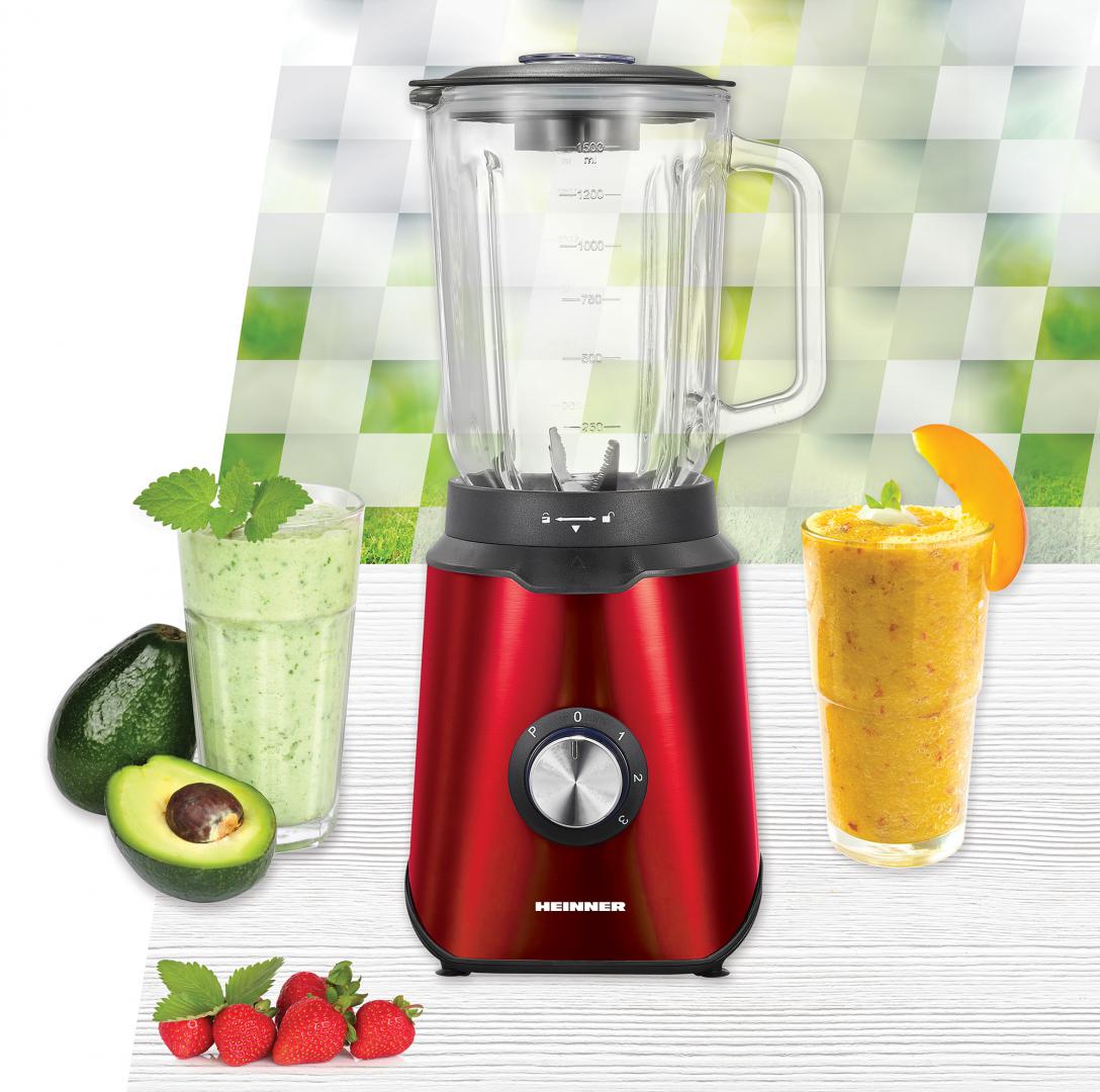 Blender de masa Heinner HBL-1000RED, 1000W, Bol 1.5L, Rosu