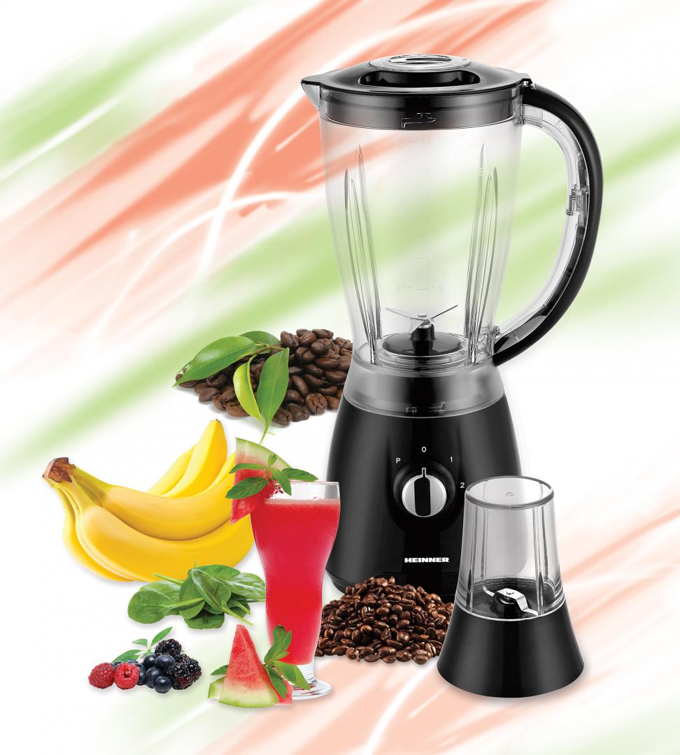 Blender de masa Heinner HBL-500R, 500W, Bol 1.5L, Negru