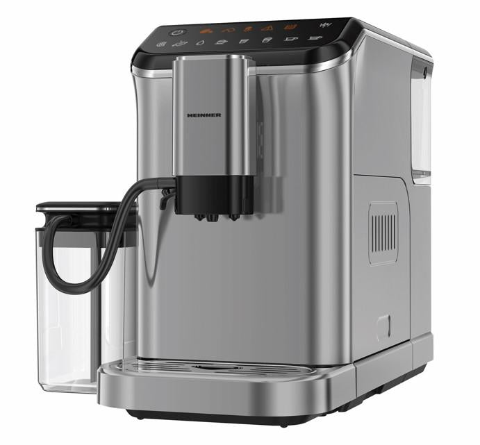 Espressor Automat Heinner Genesis HEMA-D20DGREY, 20 Bar, Cafea Boabe, Filtru Inox, Gri