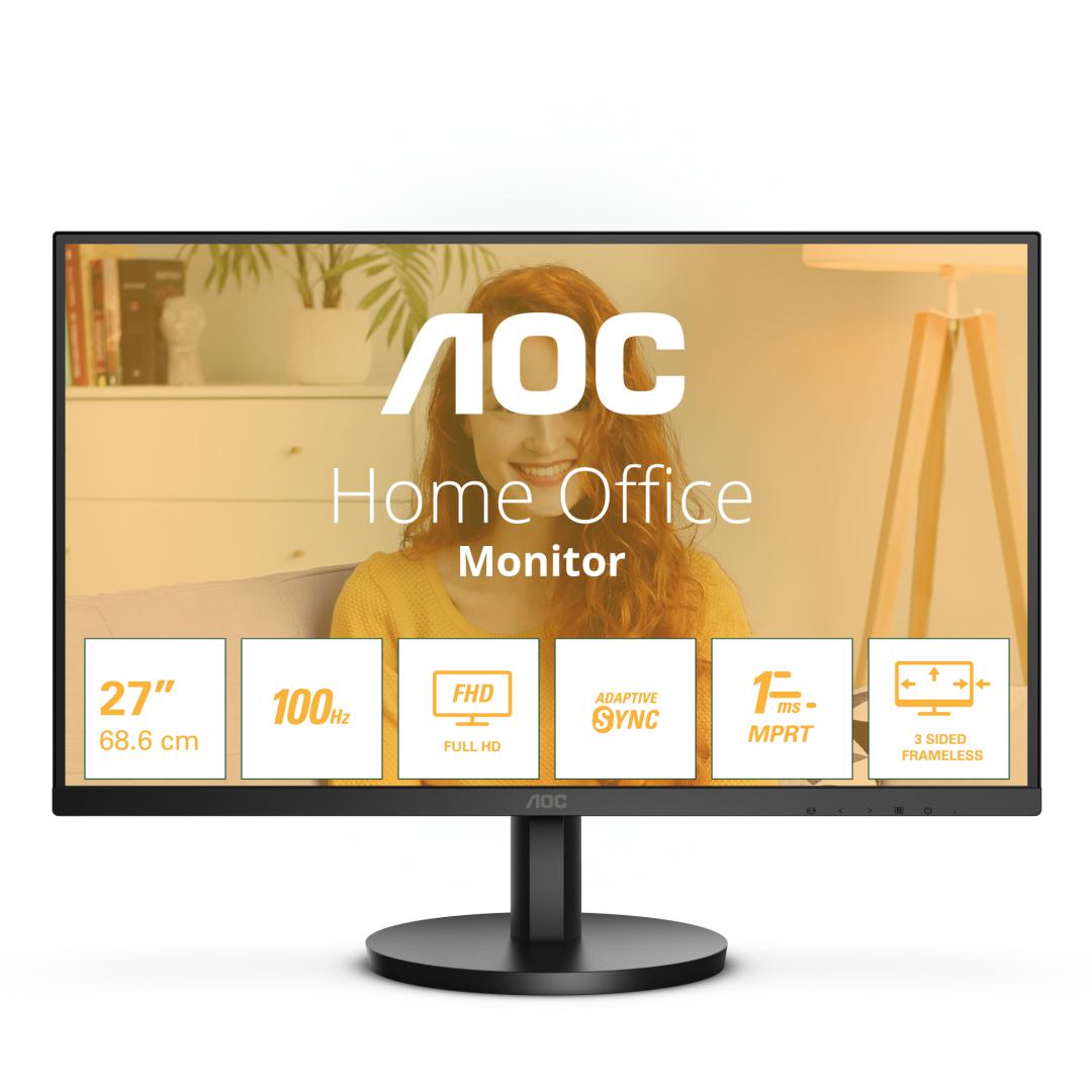 Monitor AOC 27B3HMA2 27", Full HD, VA, 100Hz, Negru