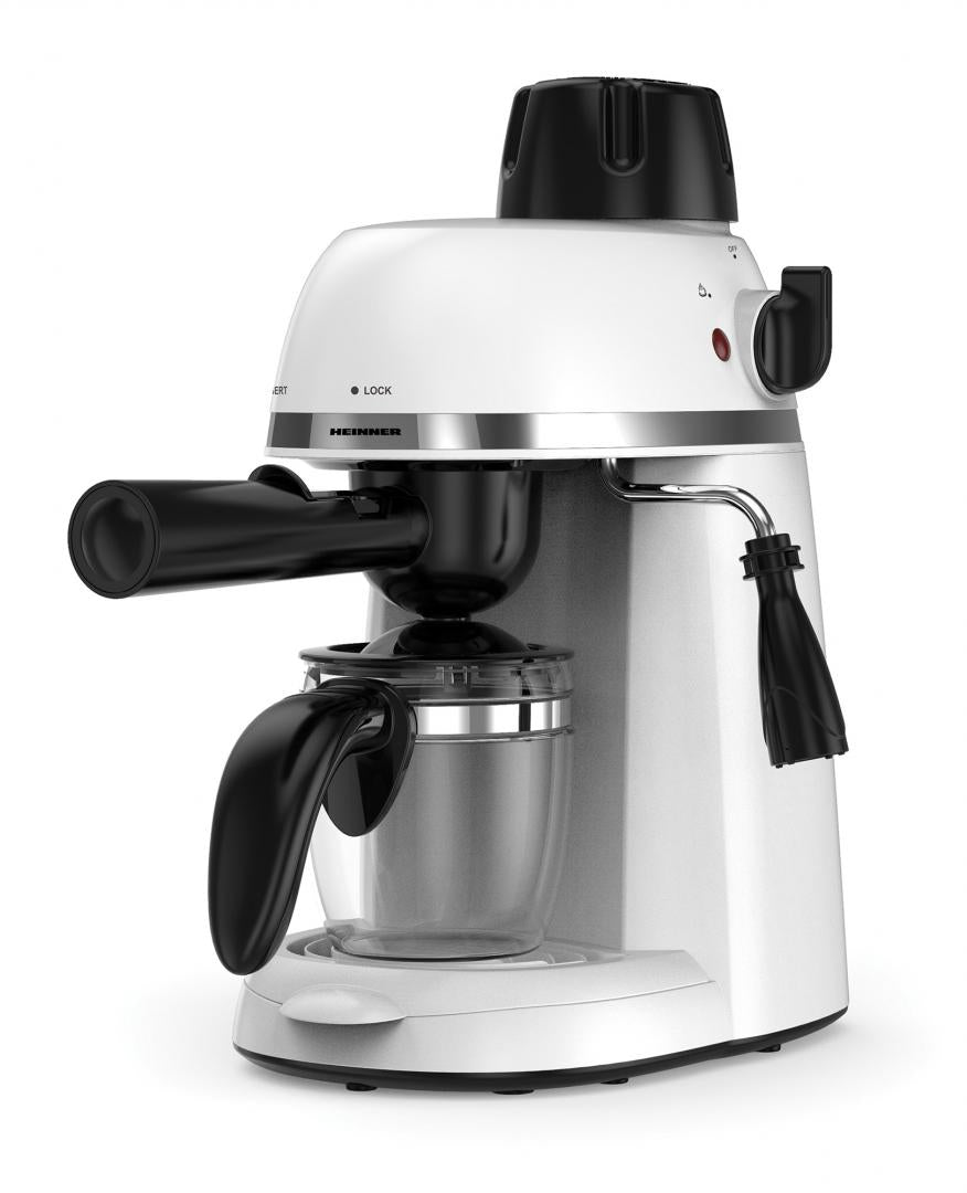 Espressor Manual Heinner HEM-350RD, 3.5 Bar, 800W, Cafea Măcinată, Cană Inclusă, Alb