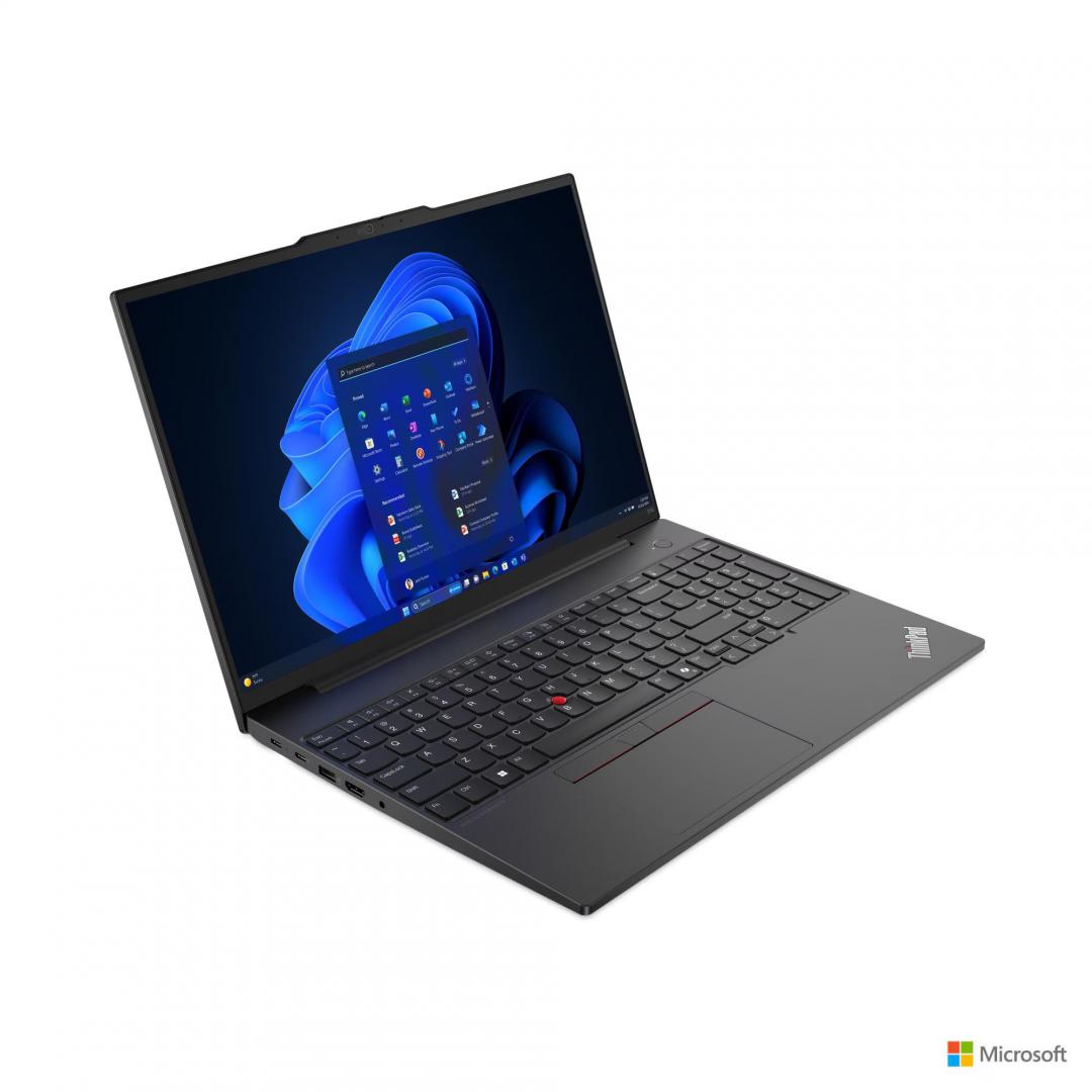 Laptop Lenovo ThinkPad E16 Gen 2, Intel Core Ultra 7 155H, 16" WUXGA, 32GB DDR5, 1TB SSD, Intel Arc Graphics, Negru, fără OS