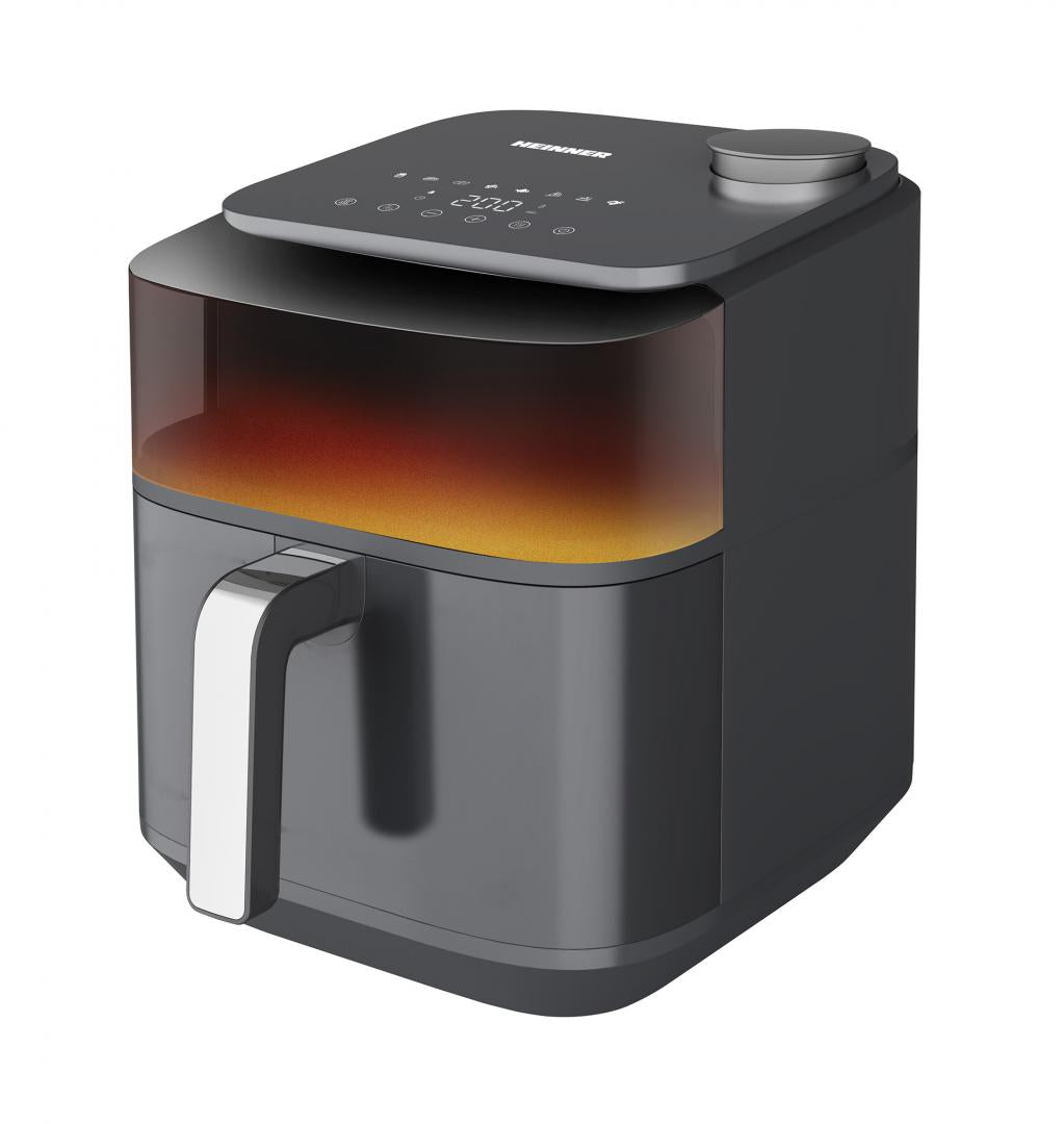 Friteuză cu Aer Cald Heinner HAF-H7DLST1800, 6.7L, 1800W, Incalzire Sus-Jos, Display Touch, Gri Antracit