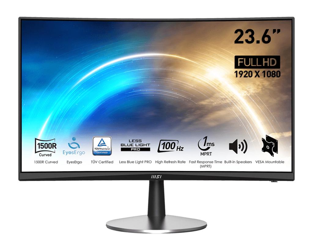 Monitor MSI PRO MP2422C 23.6", Full HD, VA, 100Hz, Negru