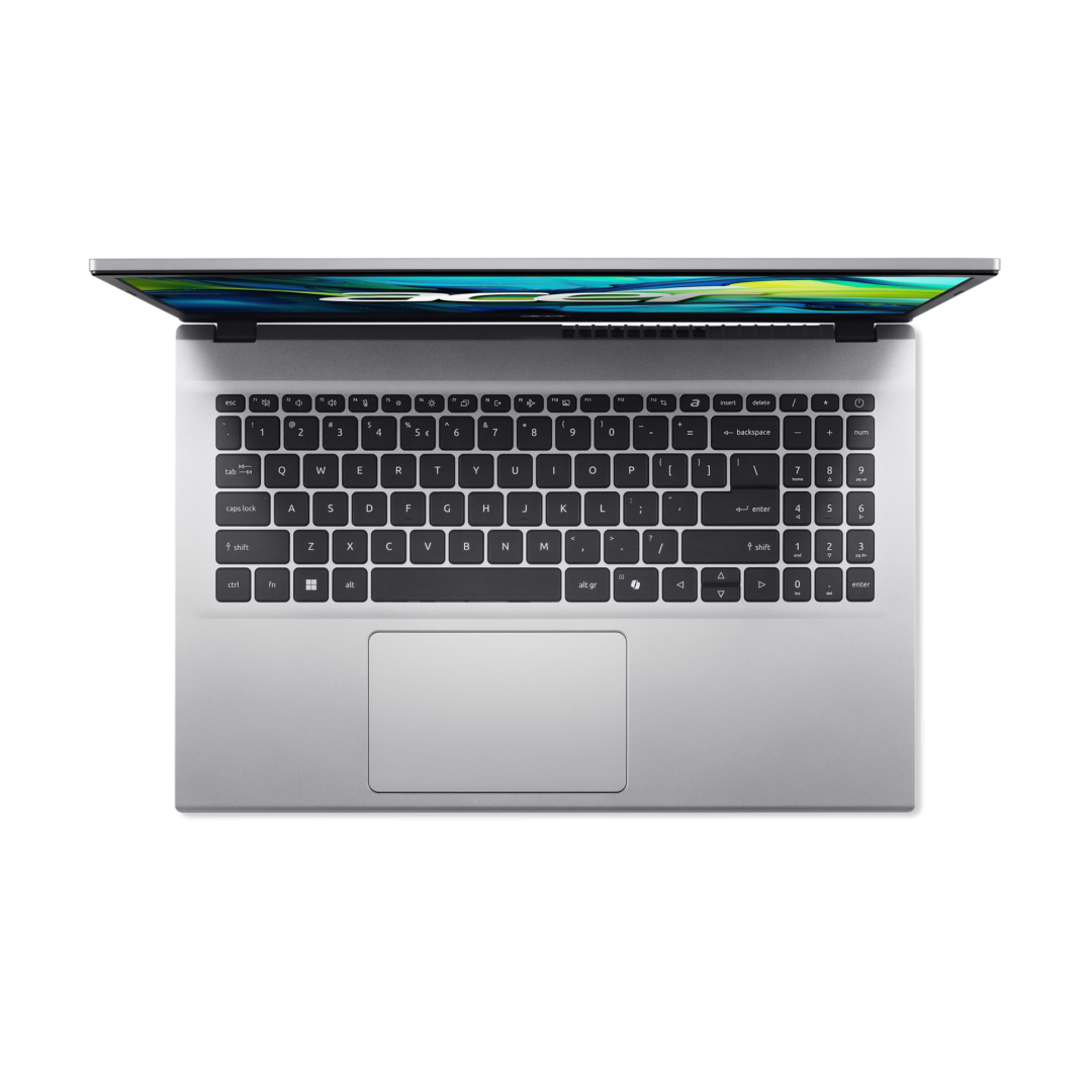 Laptop Acer Aspire Go 15 AG15-42P, 15.6 inch (39.62 cm), Acer ComfyView FHD IPS Display, 1920 x 1080, 60 Hz,  AMD Ryzen 5 5625U Processor, 16 GB RAM, 512 GB SSD, No OS, Pure Silver