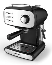 Espressor Manual Heinner HEM-1100BKX, 15 Bar, 1.2L, Cafea Măcinată, Filtru Dublu, Inox, 850W