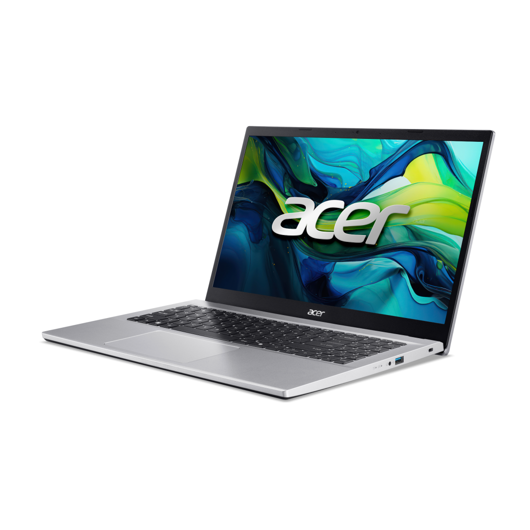 Laptop Acer Aspire Go 15 AG15-42P, 15.6 inch (39.62 cm), Acer ComfyView FHD IPS Display, 1920 x 1080, 60 Hz,  AMD Ryzen 5 5625U Processor, 16 GB RAM, 512 GB SSD, No OS, Pure Silver