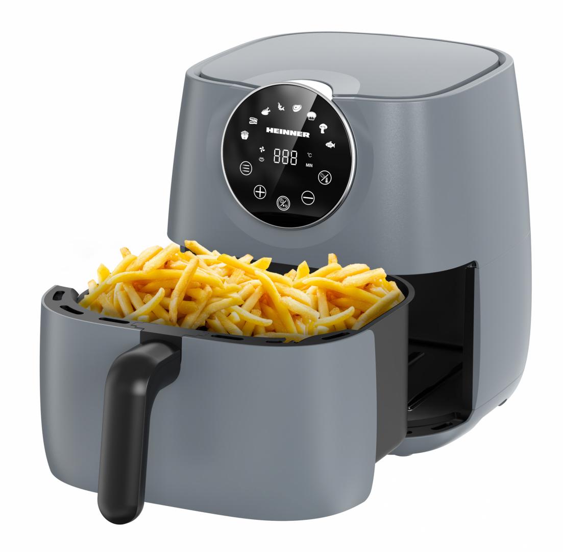 Friteuză cu Aer Cald Heinner SmartFry HAF-B6GREY1700, 5.7L, 1700W, Touch, 8 Programe, Gri Antracit
