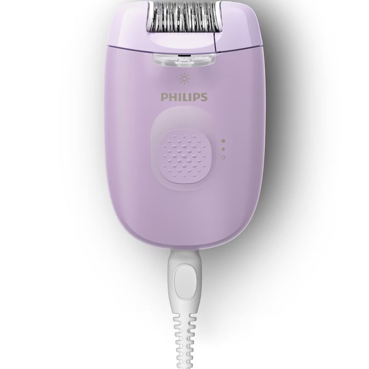 Epilator Philips Seria 4000 BRE257/00, 2 setari de viteza, cap de epilare lavabil, 4 accesorii, Lila