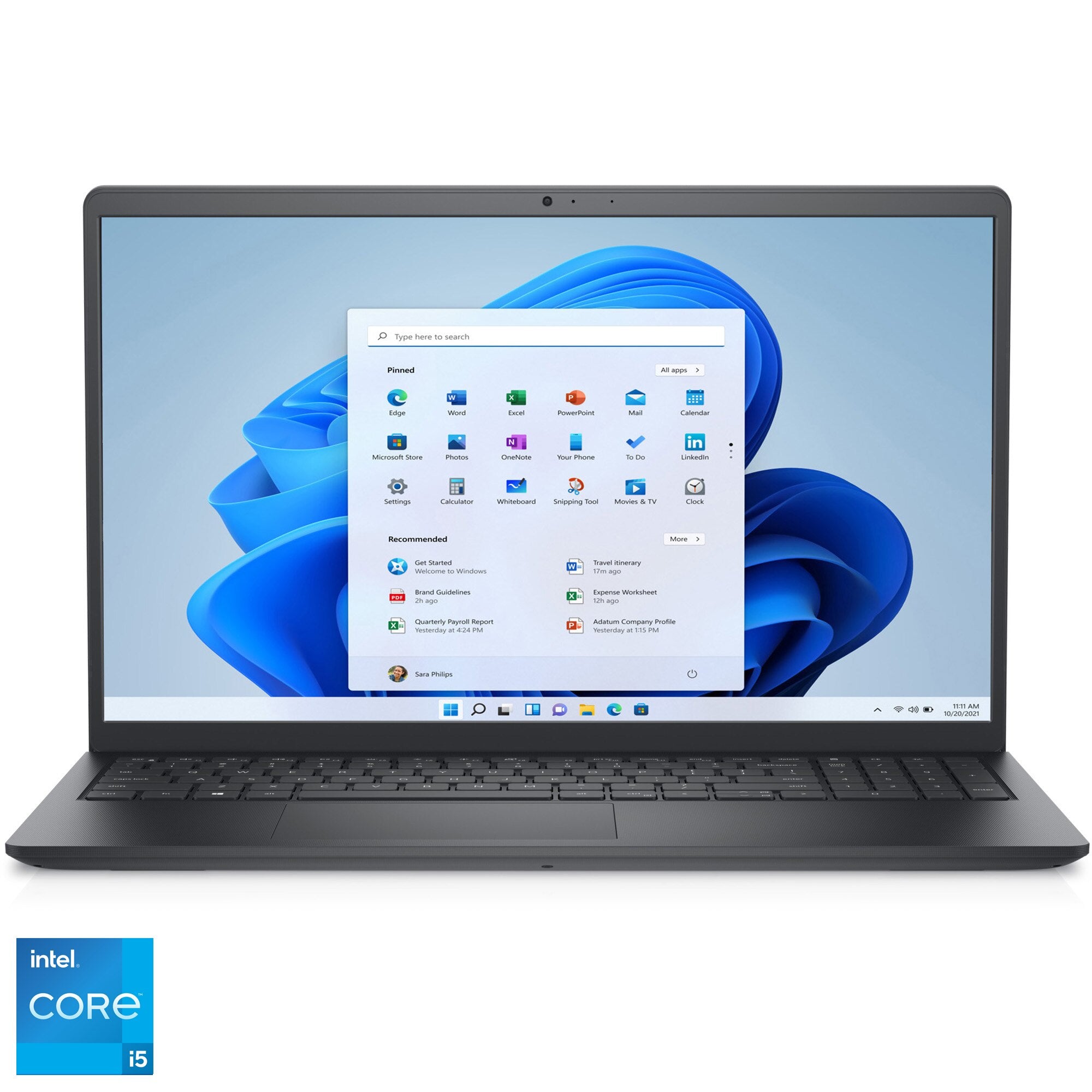 Laptop Dell Vostro 3530 15.6 inch FHD 120Hz, Intel i5-1334U, 8GB Ram, 512GB SSD, Intel(R) UHD Graphics, Windows 11 Pro, Carbon Black
